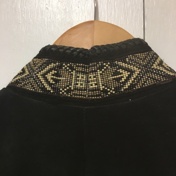 Overland rare suede coat with bone beading. - Picture 4 of 10
